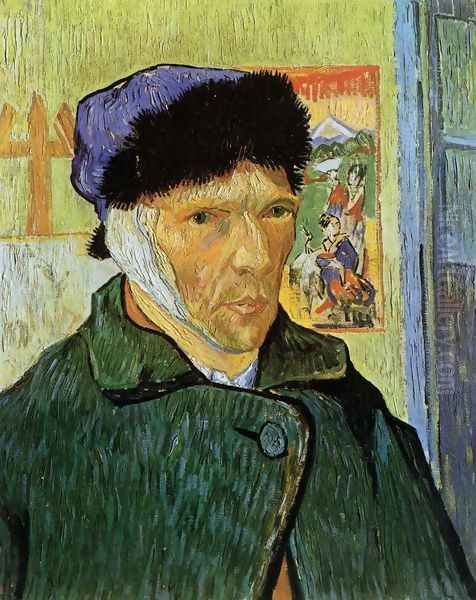 Self Portrait with Badaged Ear Oil Painting by Vincent Van Gogh