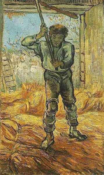 The Thresher Oil Painting by Vincent Van Gogh