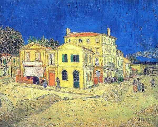 Vincent's House in Arles (The Yellow House) Oil Painting by Vincent Van Gogh