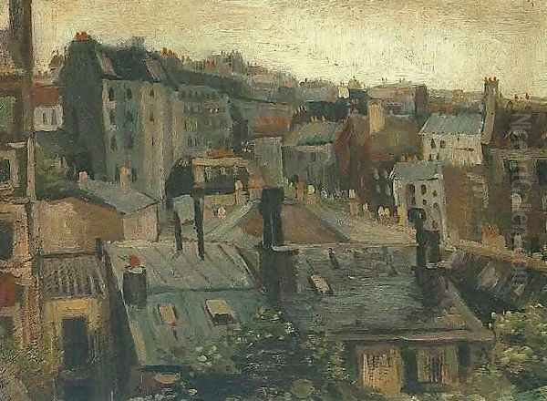 View of the Roofs of Paris 1 Oil Painting by Vincent Van Gogh