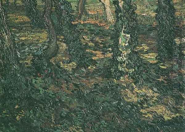 Troncs et lierre 1889 Oil Painting by Vincent Van Gogh