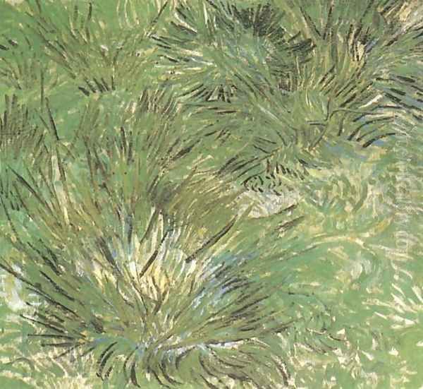 Touffes d'herbe 1889 Oil Painting by Vincent Van Gogh