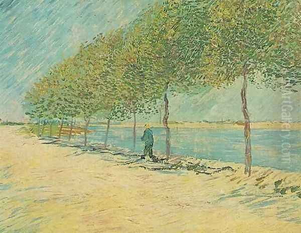 Promenade sur les berges près d'Asnières 1887 Oil Painting by Vincent Van Gogh