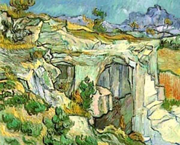 Entrance To A Quarry Near Saint Remy 1889 Oil Painting by Vincent Van Gogh