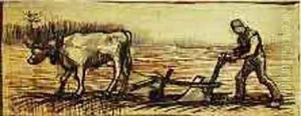 At The Plough Oil Painting by Vincent Van Gogh