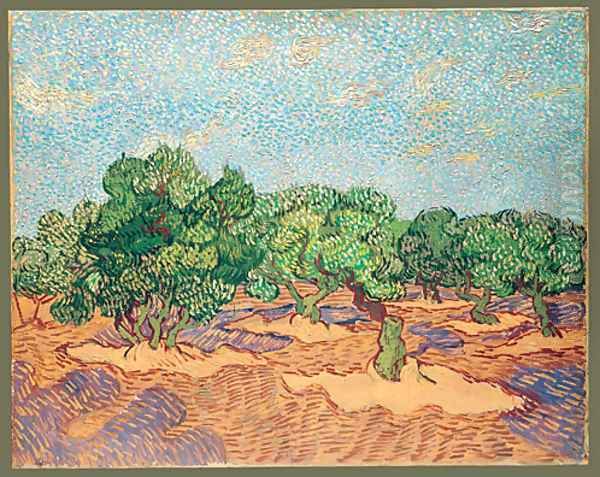 Olive Orchard 1889 Oil Painting by Vincent Van Gogh