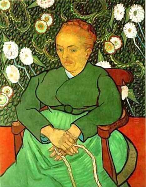 Woman Rocking A Craddle 1889 Oil Painting by Vincent Van Gogh