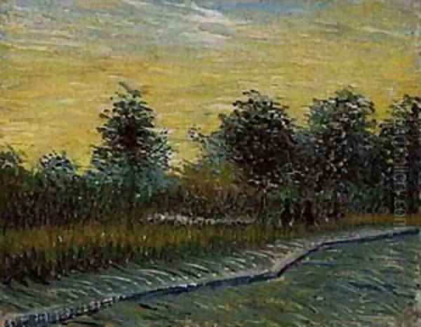 Lane In Voyer Dargenson Park At Asnieres 1 1887 Oil Painting by Vincent Van Gogh