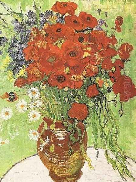 Red Poppies And Daisies Oil Painting by Vincent Van Gogh