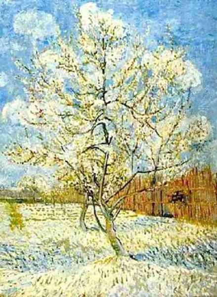 The Pink Peach Tree 1 1888 Oil Painting by Vincent Van Gogh