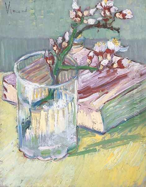 Nature morte, branche d'amandier Oil Painting by Vincent Van Gogh