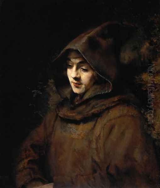 Titus van Rijn in a Monk's Habit Oil Painting by Rembrandt Van Rijn