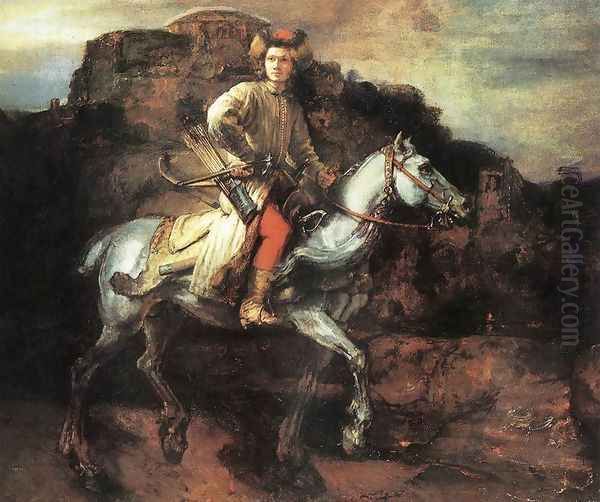 The Polish Rider 1655 Oil Painting by Rembrandt Van Rijn