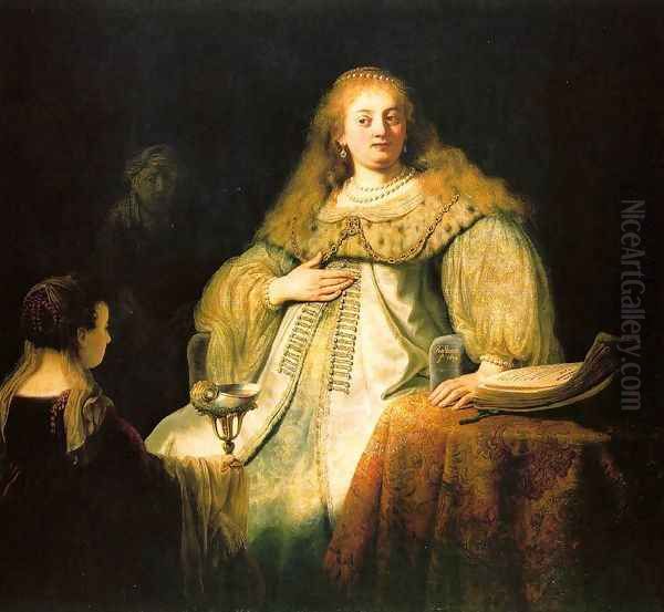 Artemisia 1634 Oil Painting by Rembrandt Van Rijn