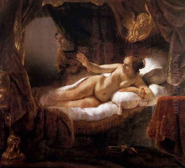 Danae 1636-47 Oil Painting by Rembrandt Van Rijn