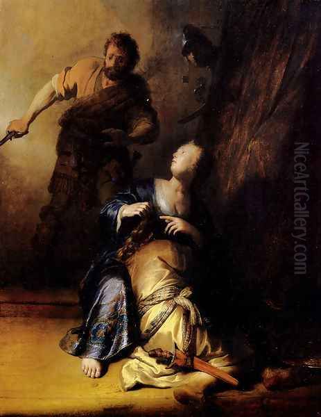 Samson And Delilah Oil Painting by Rembrandt Van Rijn