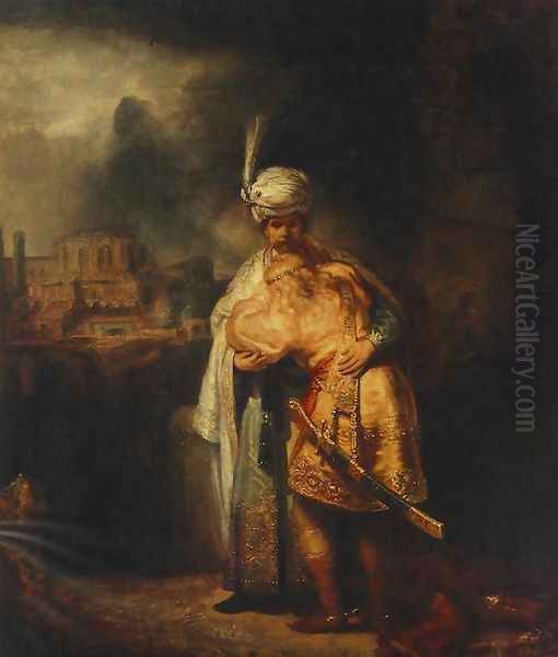 Biblical Scene 1642 Oil Painting by Rembrandt Van Rijn