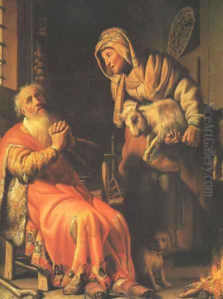 Anna Accused by Tobit of Stealing the Kid Oil Painting by Rembrandt Van Rijn