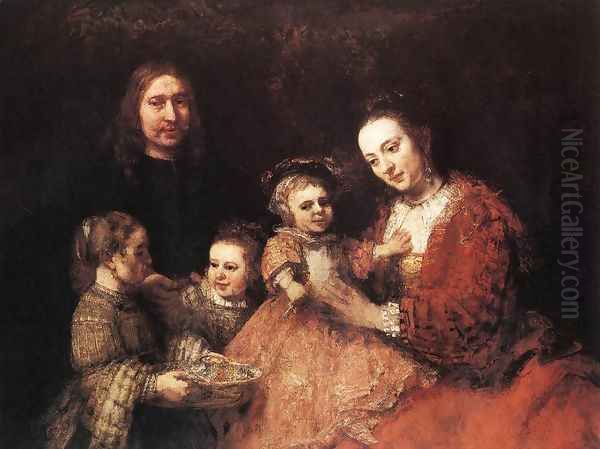 Family Group 1666-68 Oil Painting by Rembrandt Van Rijn