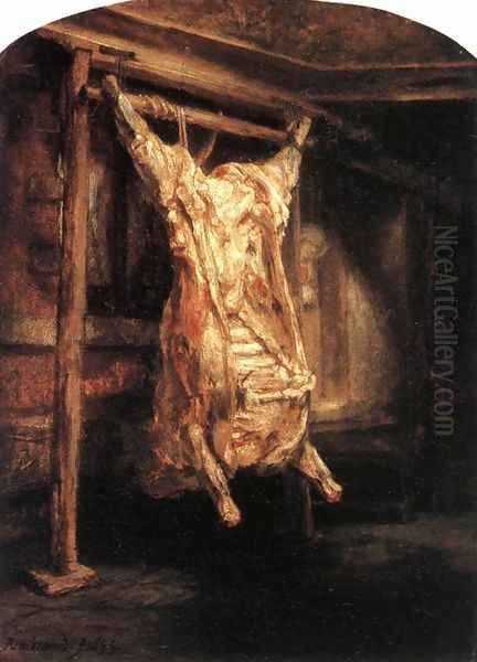 The Flayed Ox 1655 Oil Painting by Rembrandt Van Rijn