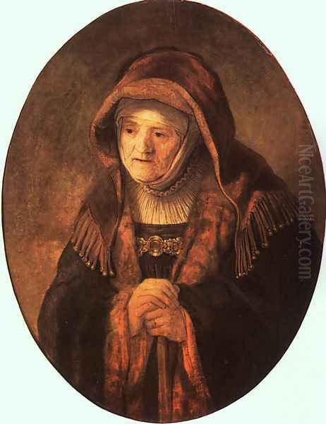 Rembrandt's Mother 1639 Oil Painting by Rembrandt Van Rijn