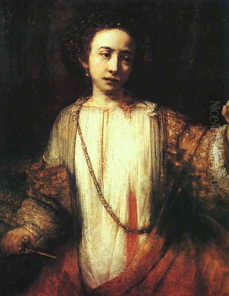 Lucretia 1666 Oil Painting by Rembrandt Van Rijn