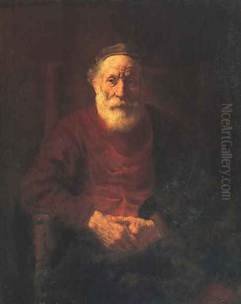 Portrait of an Old Man in Red 1652-54 Oil Painting by Rembrandt Van Rijn