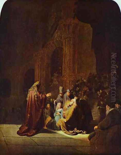 The Presentation of Jesus in the Temple Oil Painting by Rembrandt Van Rijn