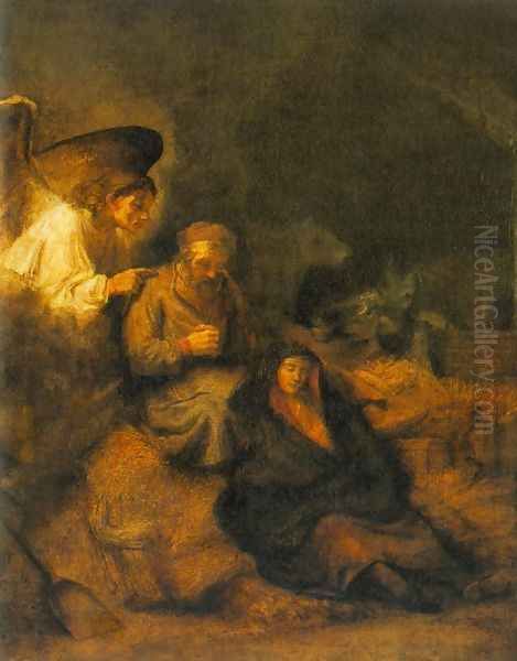 The Dream of St Joseph 1650-55 Oil Painting by Rembrandt Van Rijn