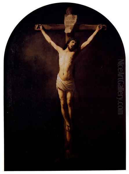 Christ On The Cross Oil Painting by Rembrandt Van Rijn