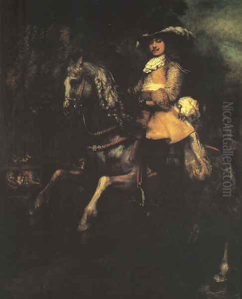 Frederick Rihel on Horseback 1663 Oil Painting by Rembrandt Van Rijn