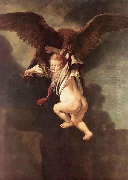 Rape of Ganymede 1635 Oil Painting by Rembrandt Van Rijn