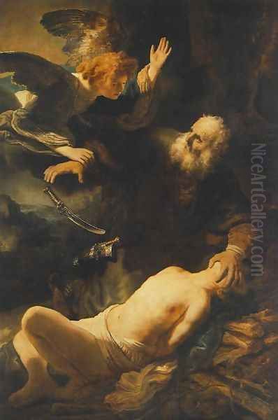 The Sacrifice of Abraham 1635 Oil Painting by Rembrandt Van Rijn