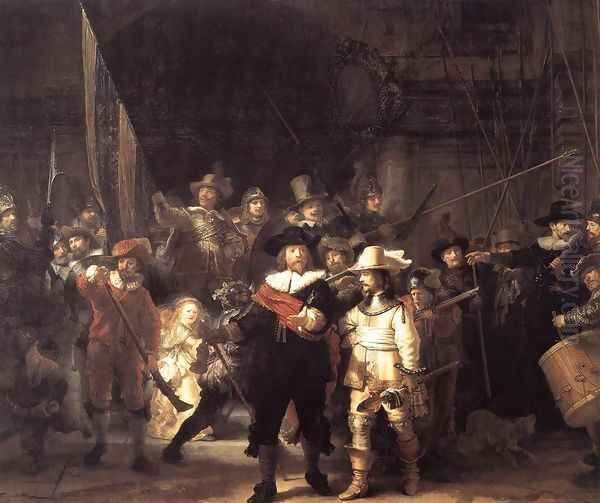 The Nightwatch 1642 Oil Painting by Rembrandt Van Rijn