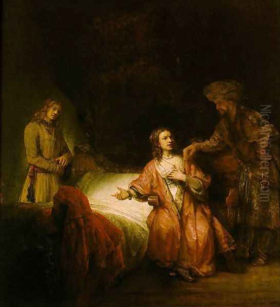 Joseph Accused by Potiphar's Wife 1655 Oil Painting by Rembrandt Van Rijn