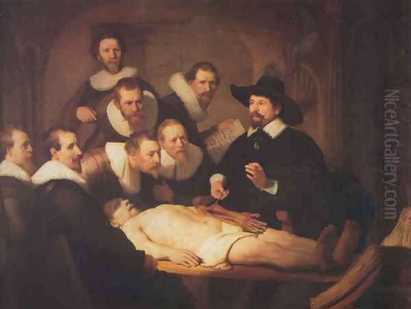 The Anatomy Lecture of Dr. Nicolaes Tulp 1632 Oil Painting by Rembrandt Van Rijn