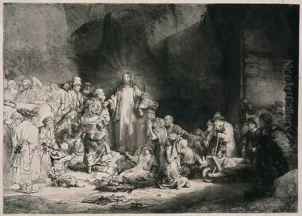 The Hundred Guilder Print Oil Painting by Rembrandt Van Rijn