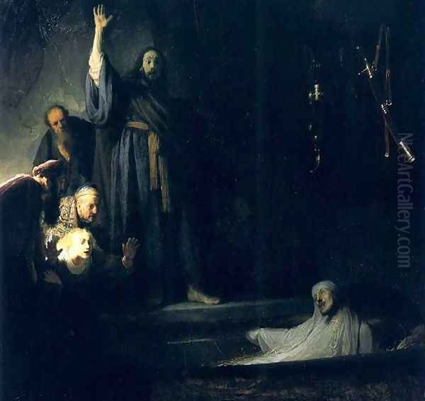 La Resurrection De Lazare,los Angeles 1631 Oil Painting by Rembrandt Van Rijn