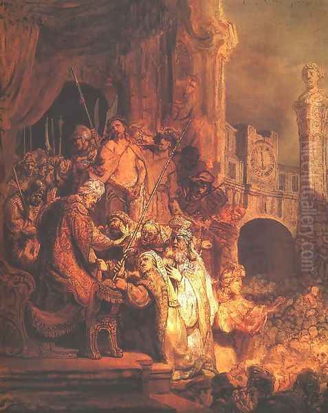 Christ Before Pilate and the People Oil Painting by Rembrandt Van Rijn