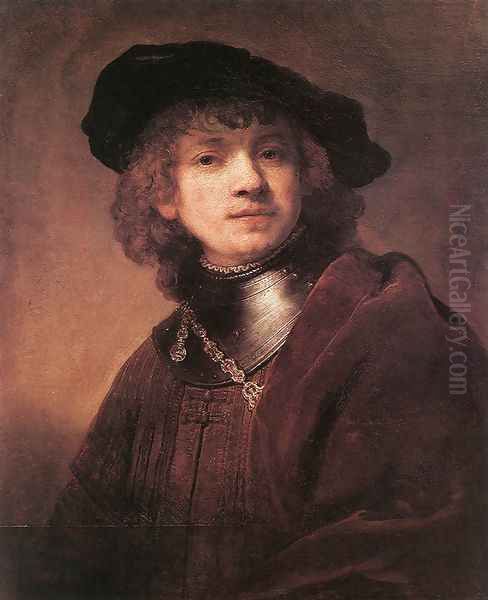 Self Portrait as a Young Man 1634 Oil Painting by Rembrandt Van Rijn