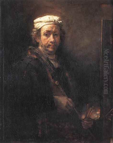 Portrait of the Artist at His Easel 1660 Oil Painting by Rembrandt Van Rijn