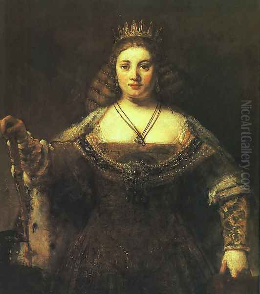 Juno 1664-65 Oil Painting by Rembrandt Van Rijn