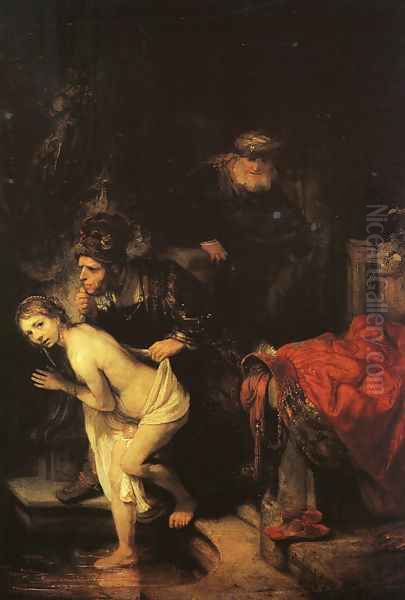 Susanna and the Elders (detail) 1647 Oil Painting by Rembrandt Van Rijn