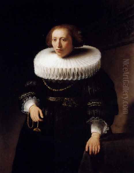 Portrait Of A Woman Oil Painting by Rembrandt Van Rijn