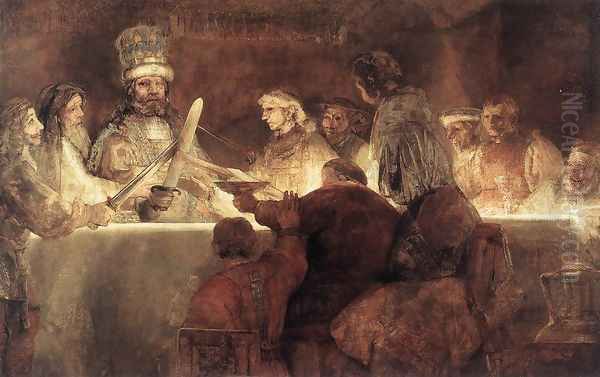 The Conspiration of the Bataves 1661-62 Oil Painting by Rembrandt Van Rijn