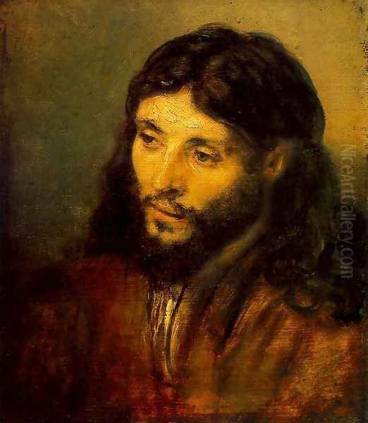 Young Jew as Christ c. 1656 Oil Painting by Rembrandt Van Rijn