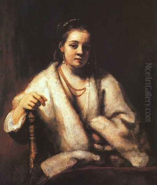 Portrait of Hendrickje Stofells 1659 Oil Painting by Rembrandt Van Rijn