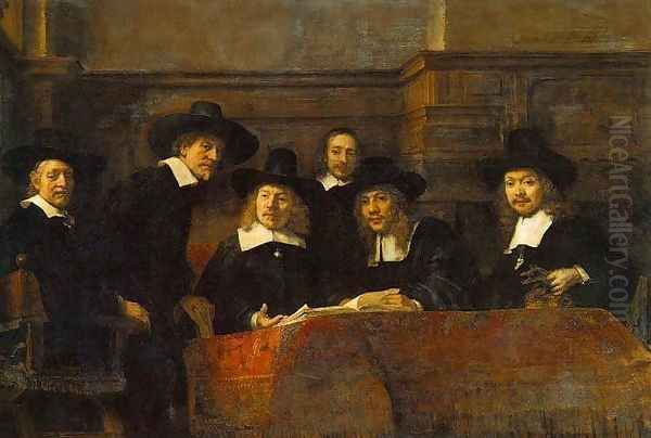 De Staalmeesters Oil Painting by Rembrandt Van Rijn