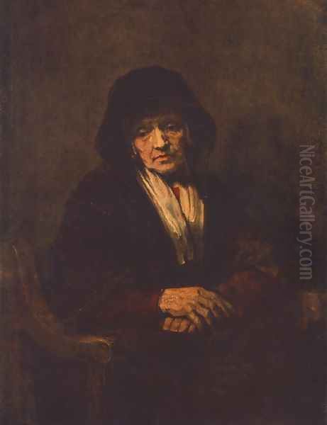 Portrait of an old Woman 1654 Oil Painting by Rembrandt Van Rijn