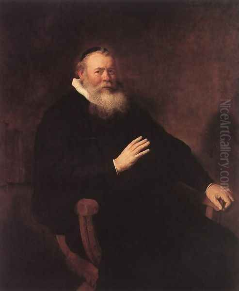 Portrait of Eleazer Swalmius 1637 Oil Painting by Rembrandt Van Rijn